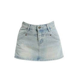 訂購淺藍色牛仔短裙  訂製高腰防走光美式牛仔短裙 電子音樂 Y2K  牛仔短裙中心 SKJN017 訂購淺藍色牛仔短裙  訂製高腰防走光美式牛仔短裙 電子音樂 Y2K  牛仔短裙中心 SKJN017